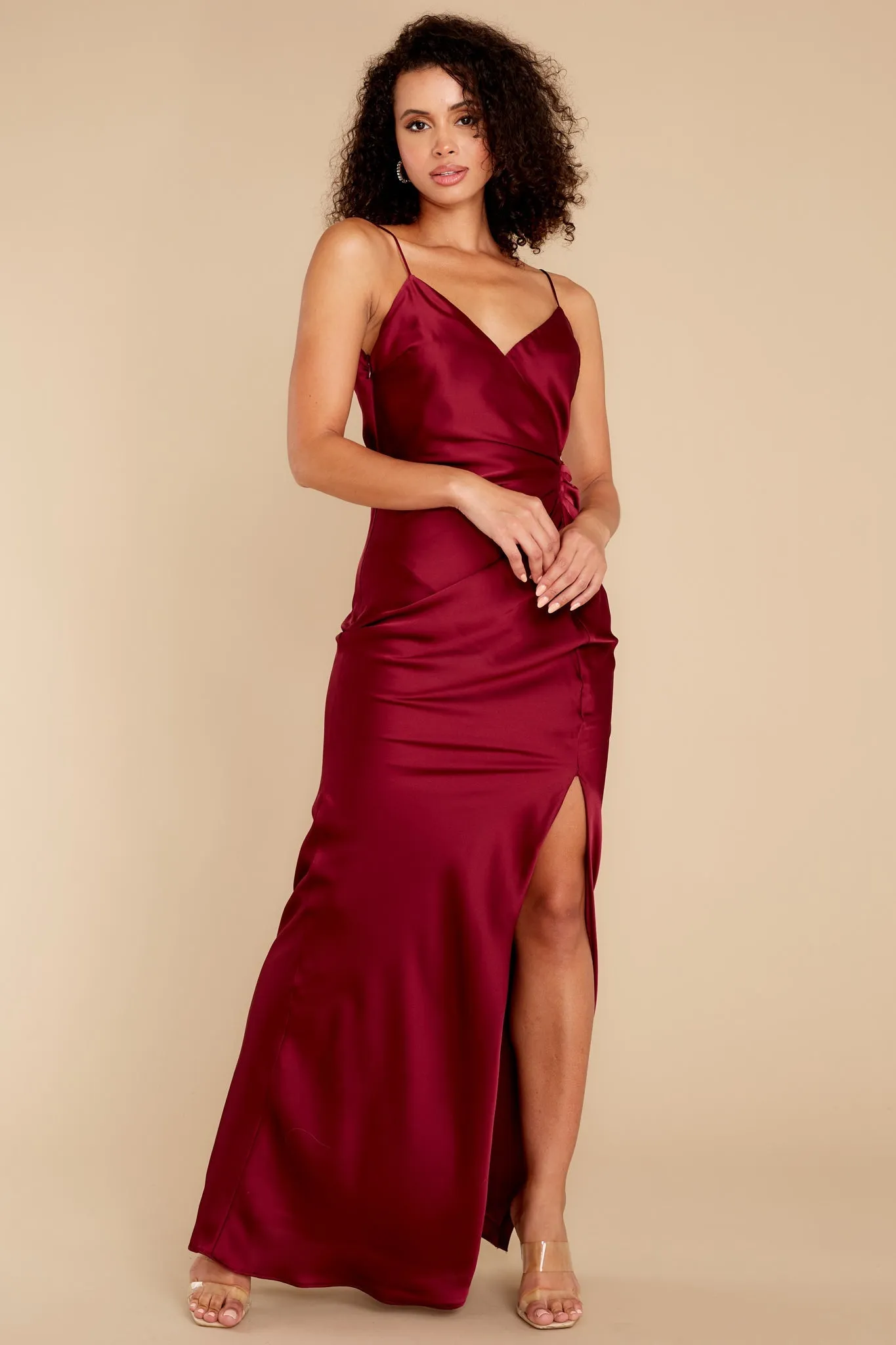 Dance Through The Night Dark Wine Maxi Dress