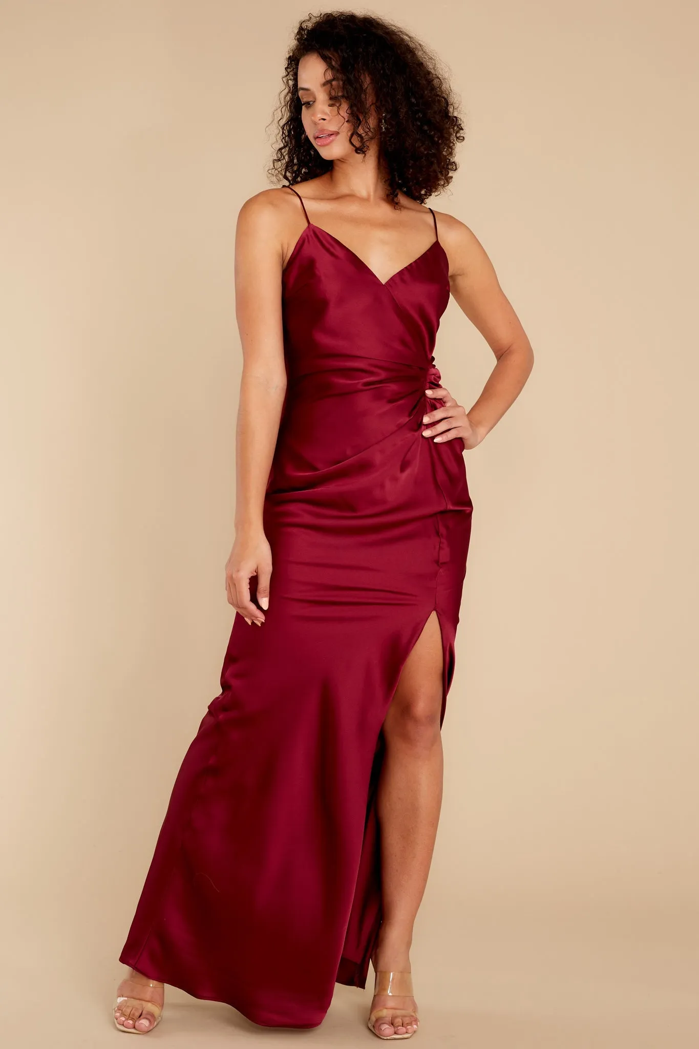 Dance Through The Night Dark Wine Maxi Dress