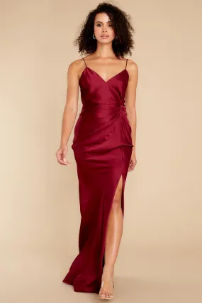 Dance Through The Night Dark Wine Maxi Dress