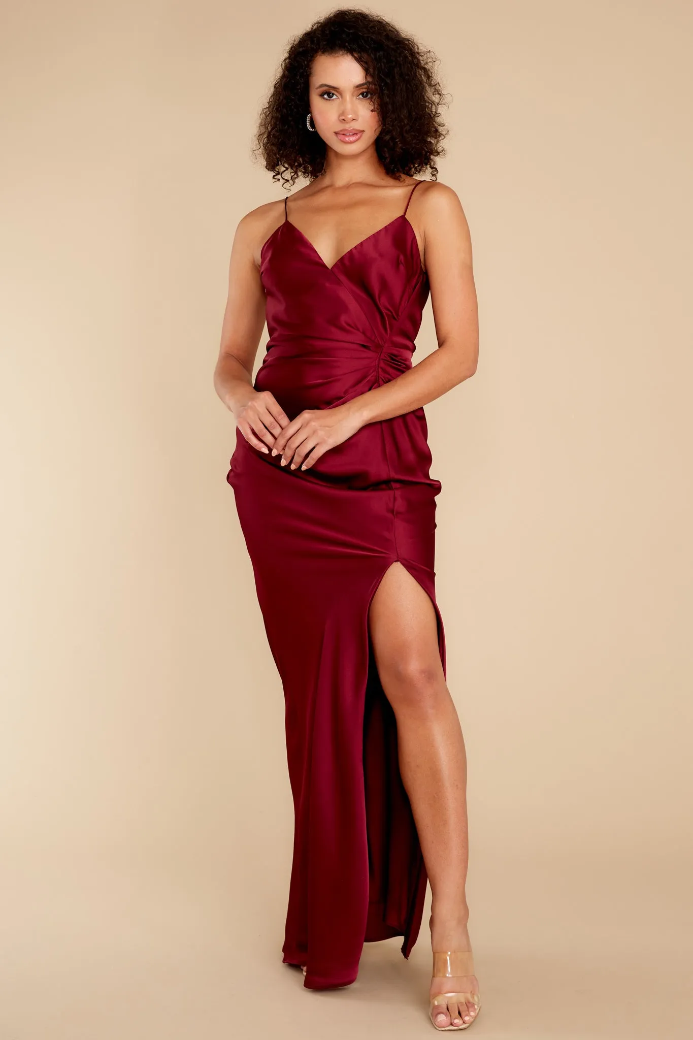 Dance Through The Night Dark Wine Maxi Dress