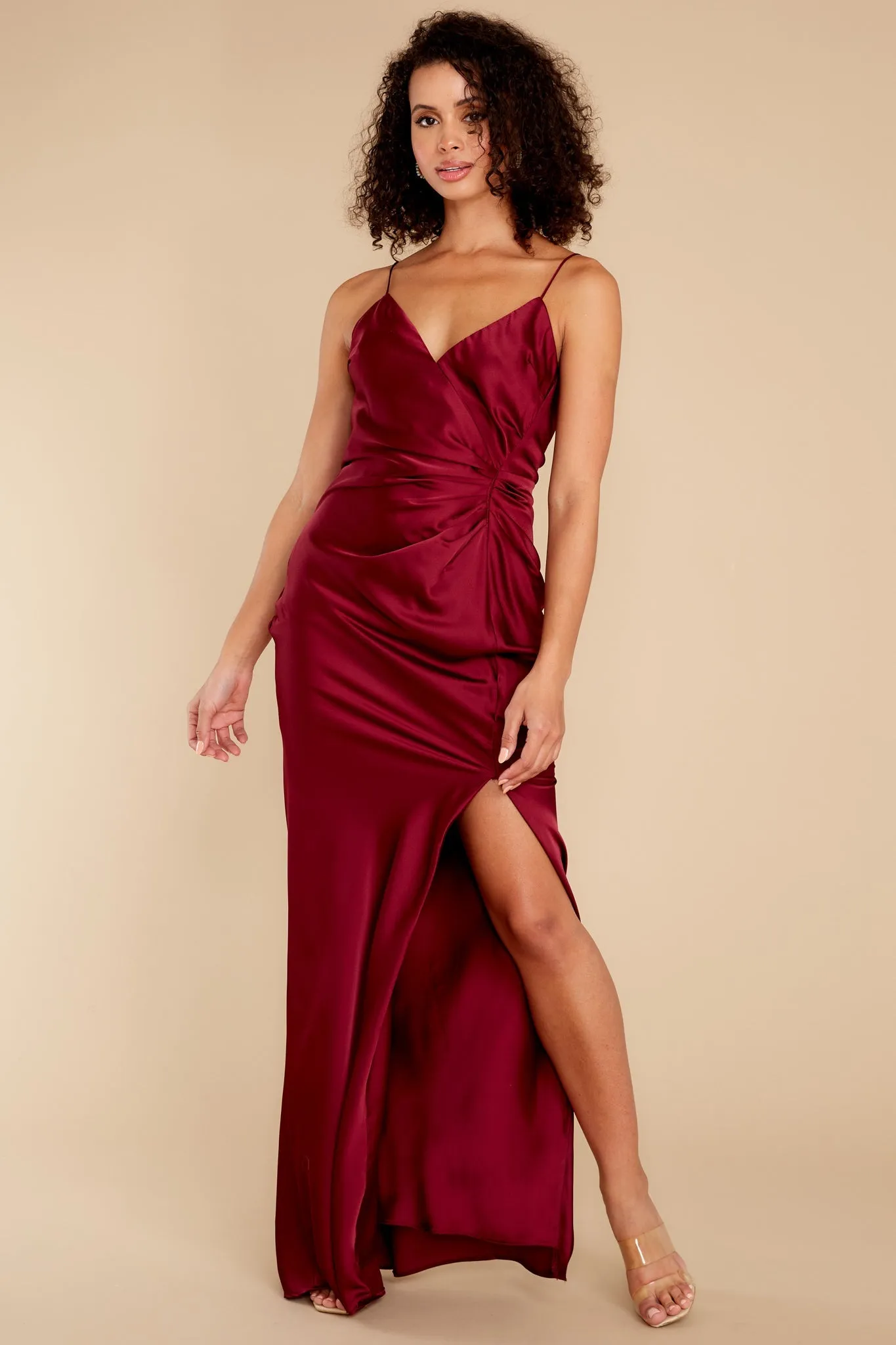 Dance Through The Night Dark Wine Maxi Dress