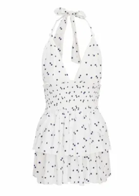 Deanna Halter Dress in Ivory Starlight