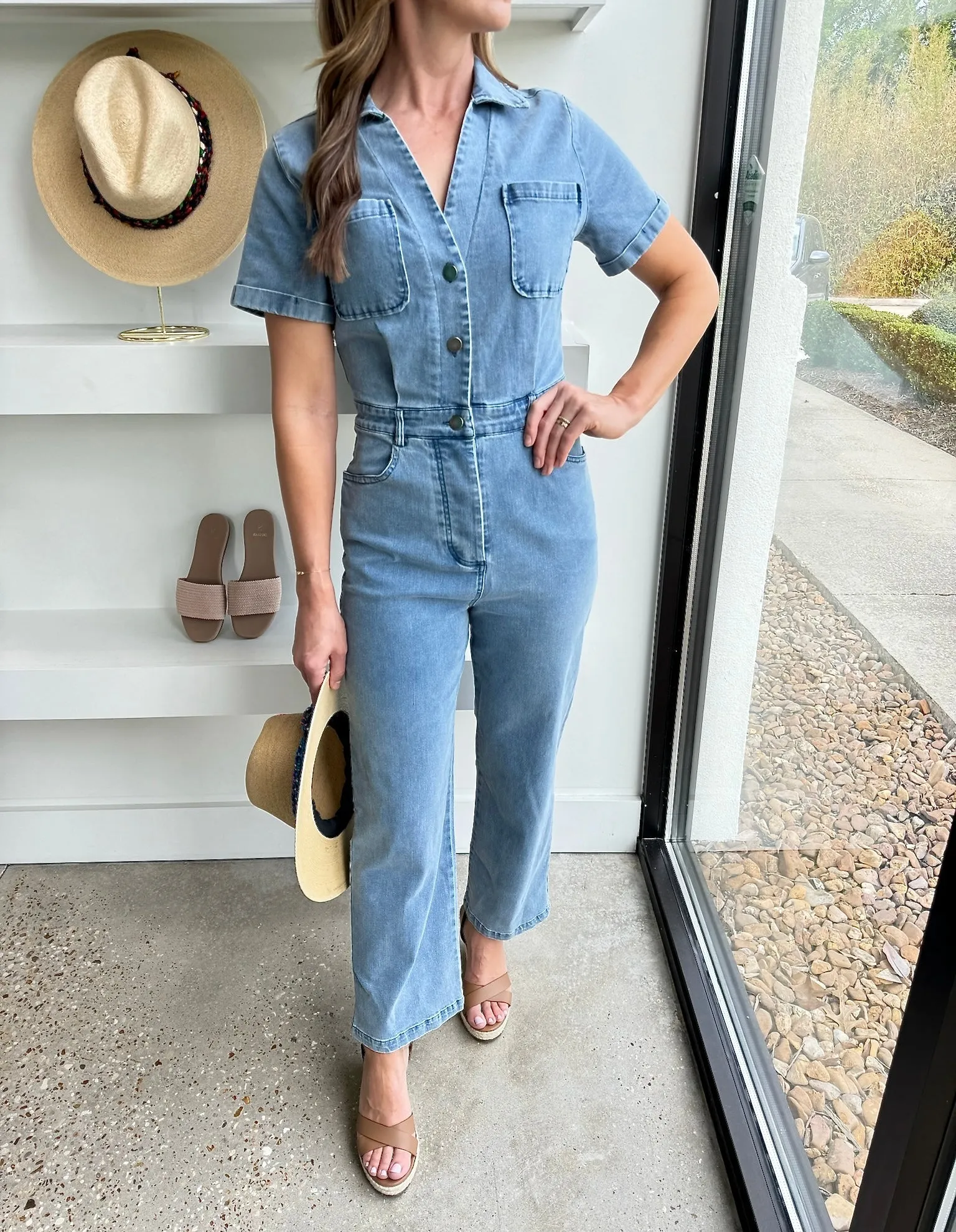 Denim Utility Jumpsuit