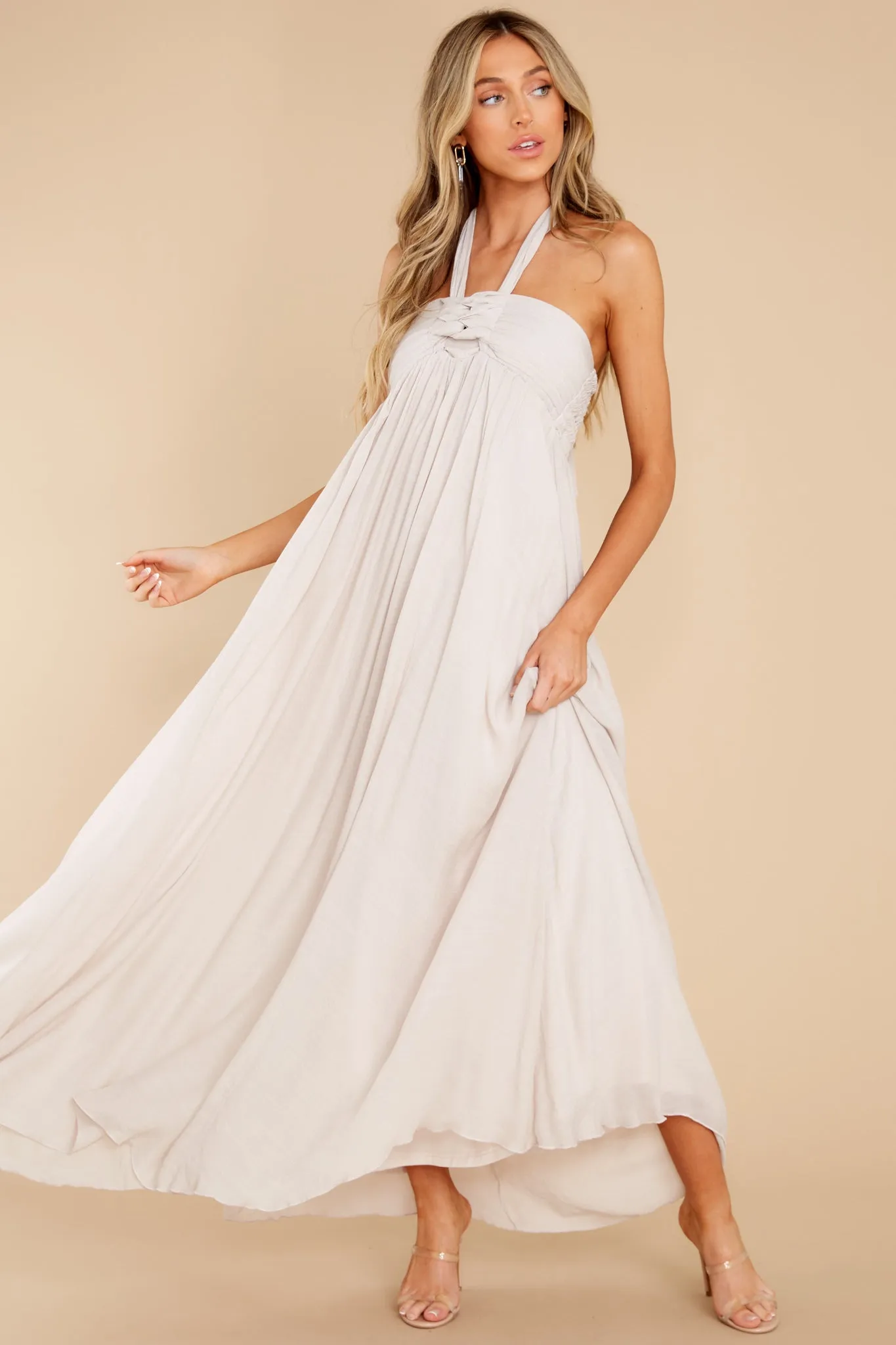 Dream Of You Beige Maxi Dress