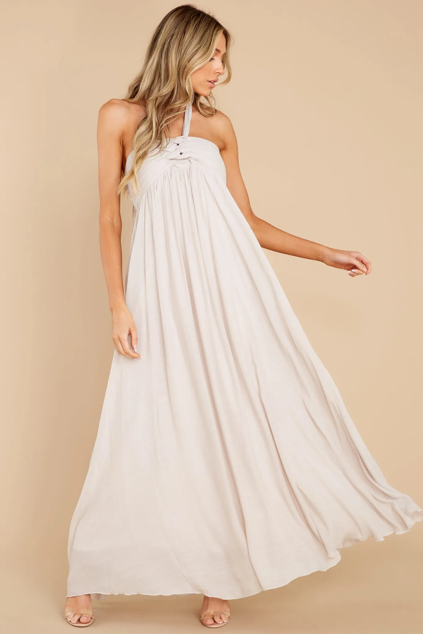 Dream Of You Beige Maxi Dress