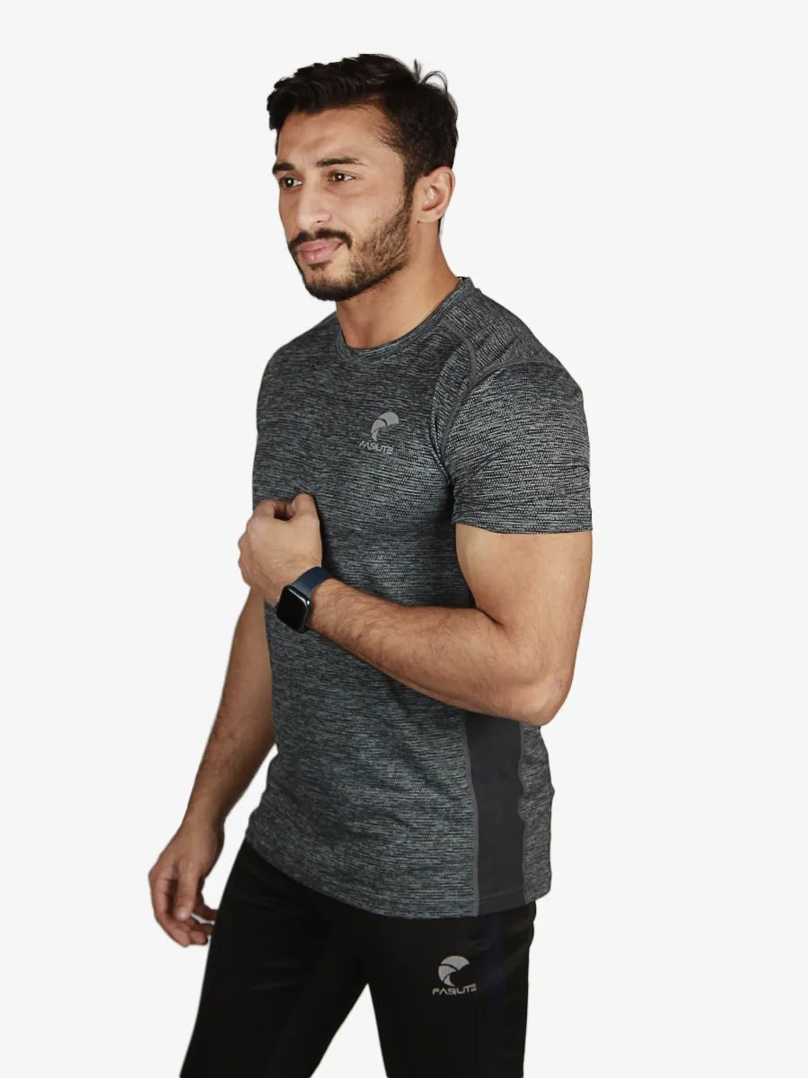 Duo Coast - T-Shirt - 1301 - Dark Heather Grey / Black