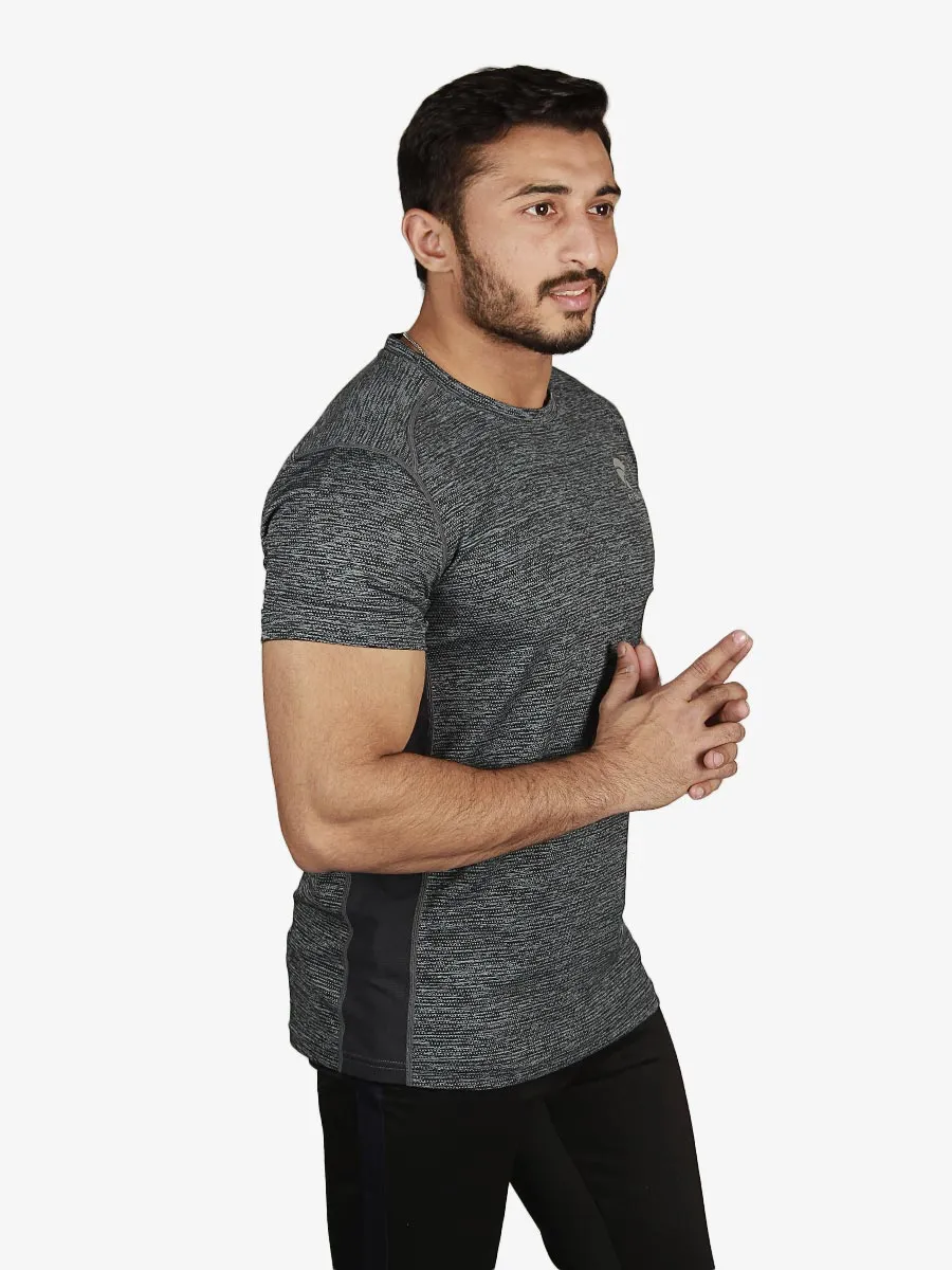 Duo Coast - T-Shirt - 1301 - Dark Heather Grey / Black