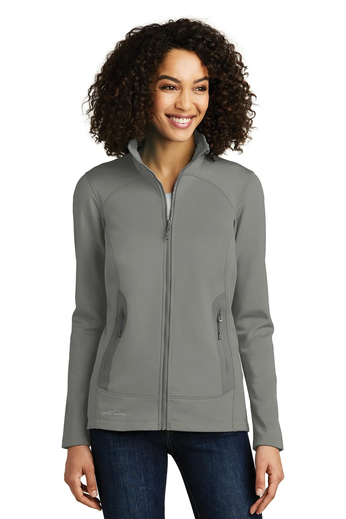 Eddie Bauer Ladies Highpoint Custom Fleece Jackets, Metal Grey