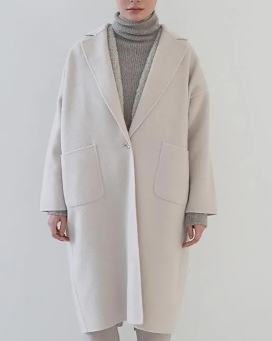 Evam Eva Tailored Coat Ecru