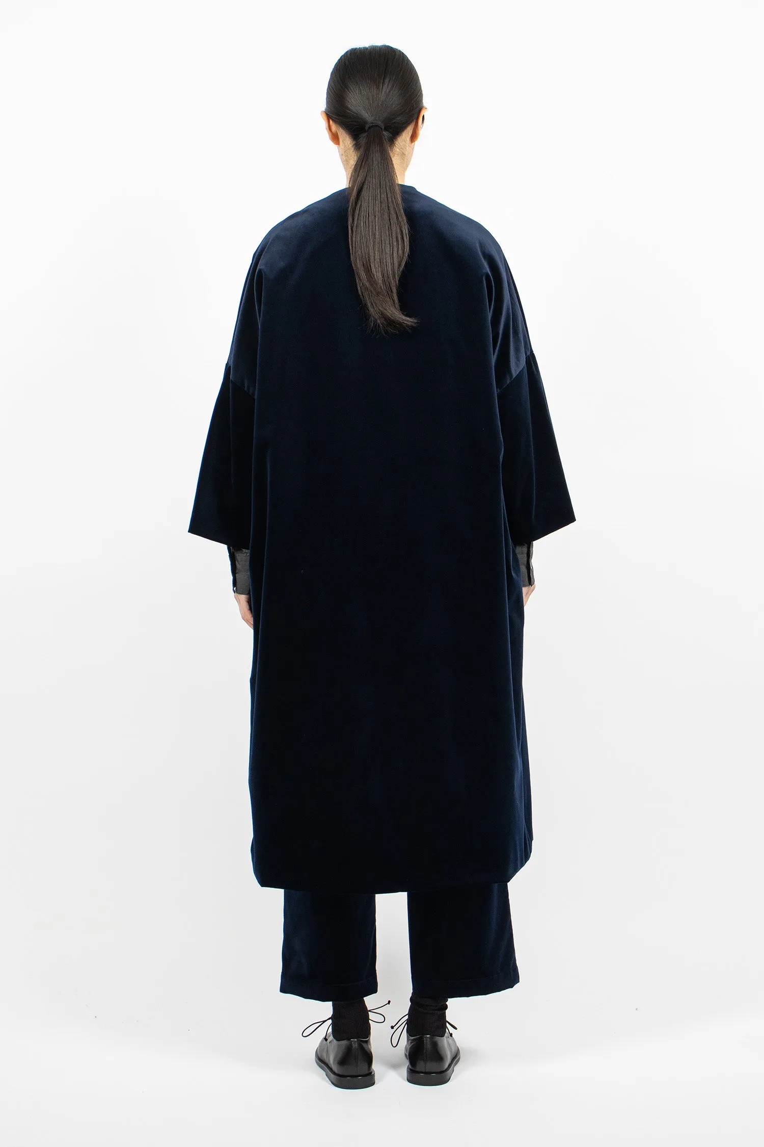 Evening Velvet Coat Black Navy