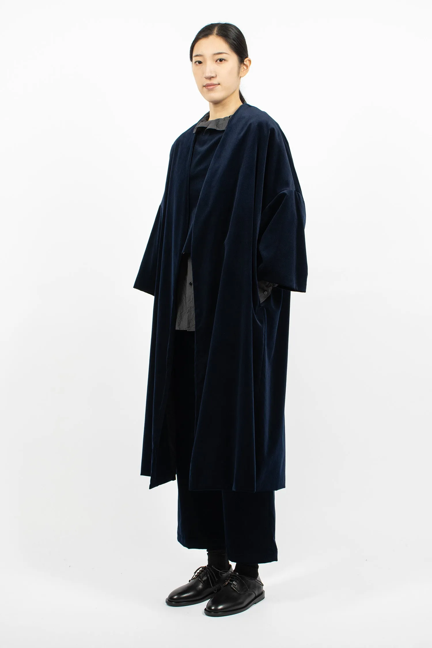 Evening Velvet Coat Black Navy