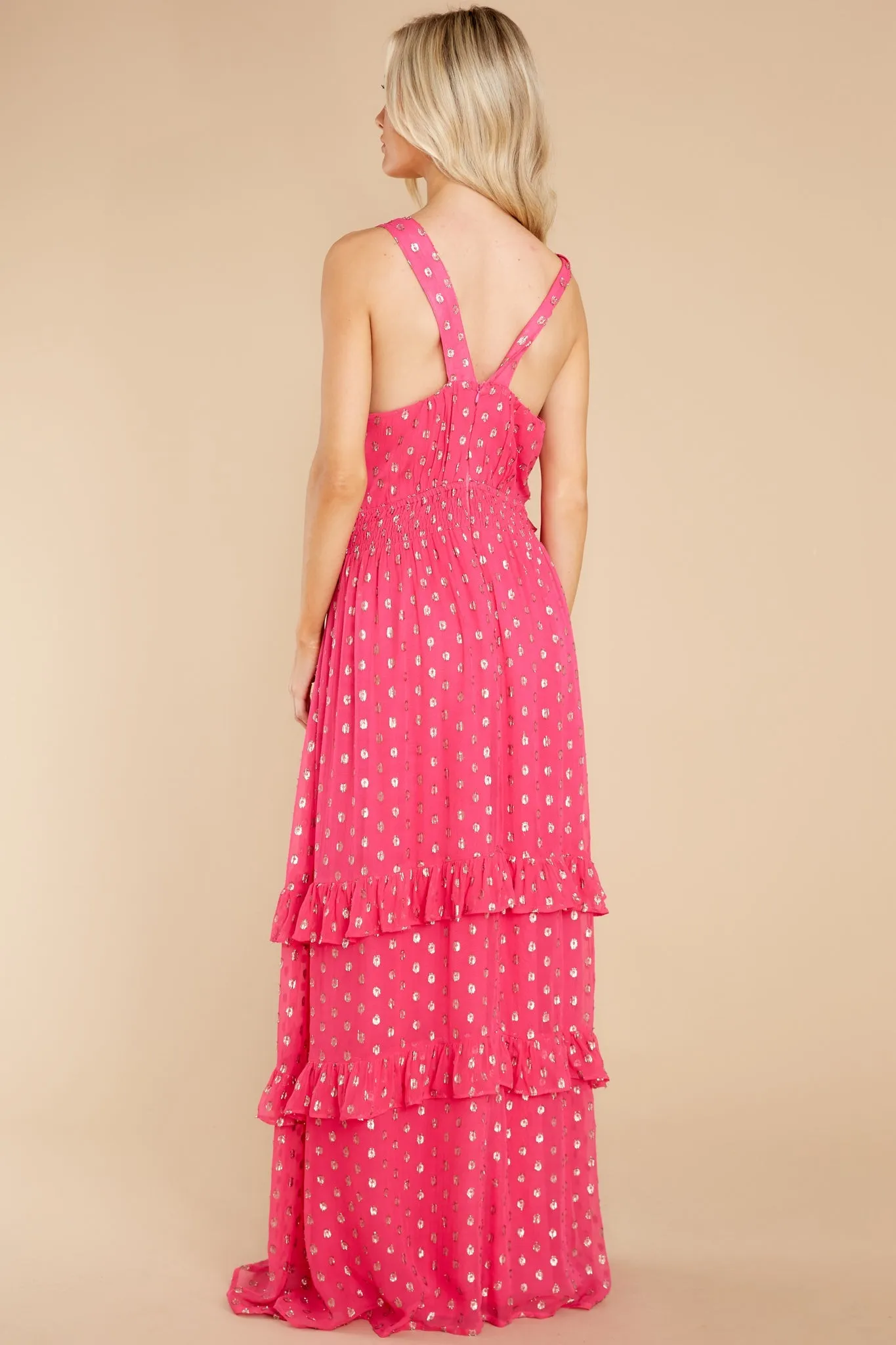 Feelings Of Love Magenta Maxi Dress