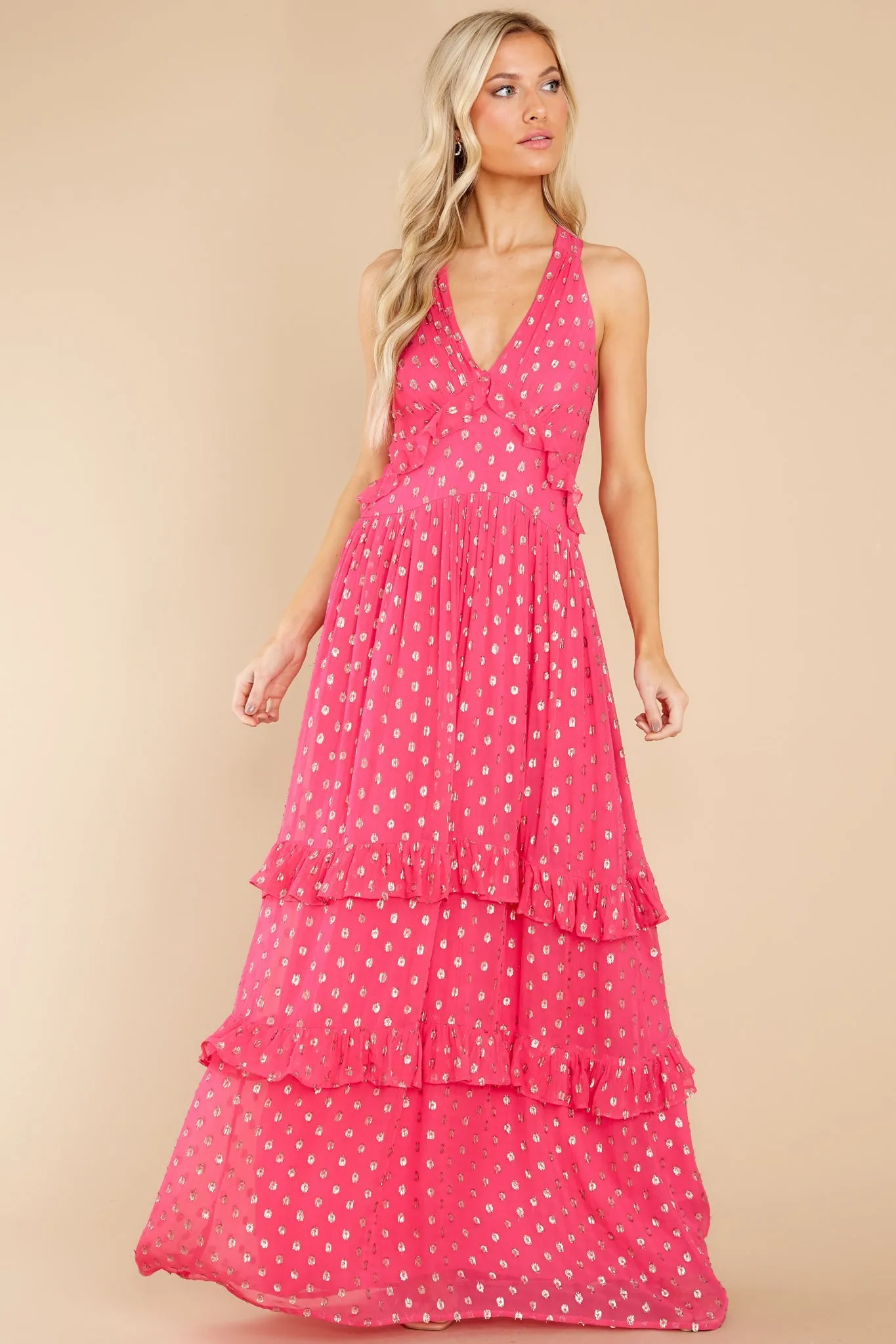 Feelings Of Love Magenta Maxi Dress