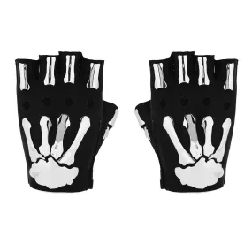 FINGERLESS METAL BONES GLOVES