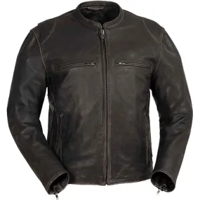 First Mfg Mens Indy Vented Leather Motorcycle Jacket