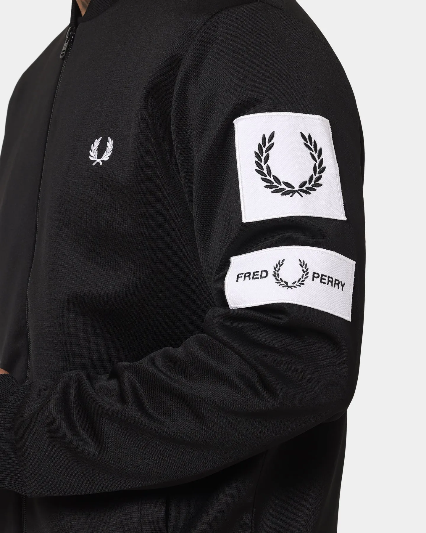 Fred Perry Badged Track Jacket Black