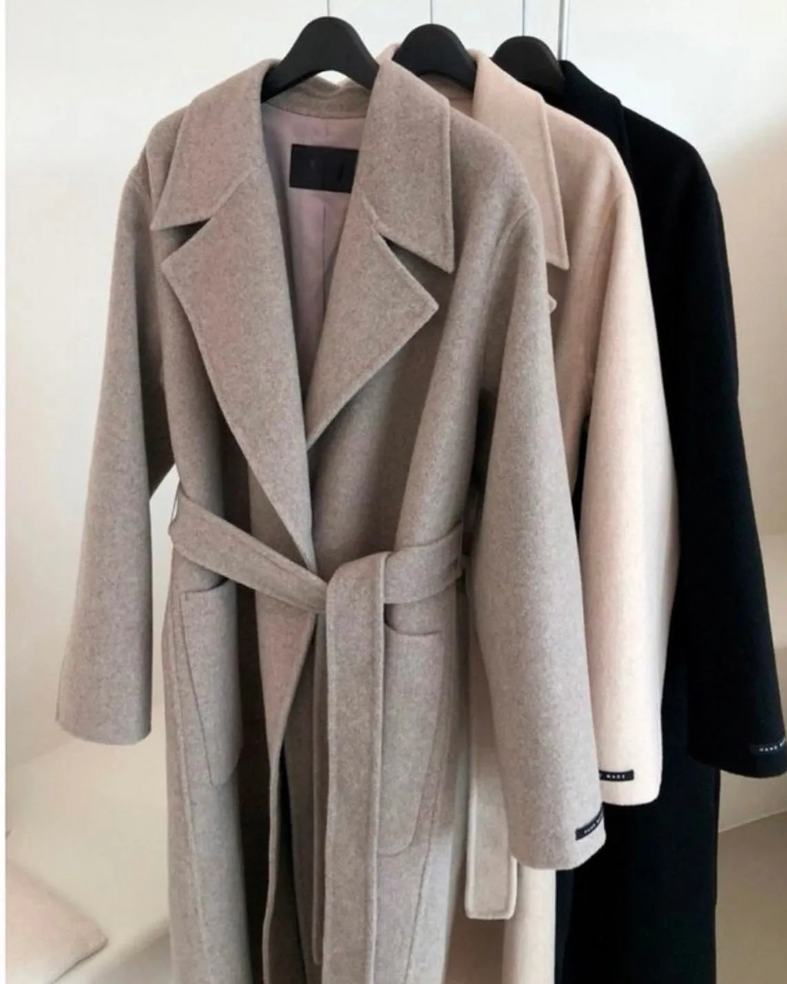 French Grey Handmade Wool Coat - 90% Wool