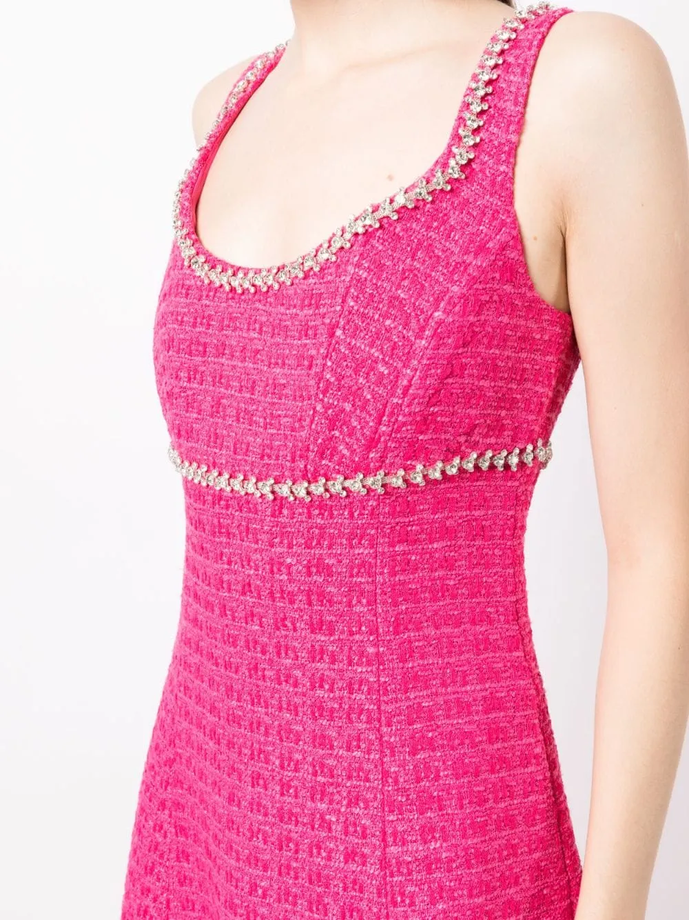 Fuchsia Boucle Midi Dress