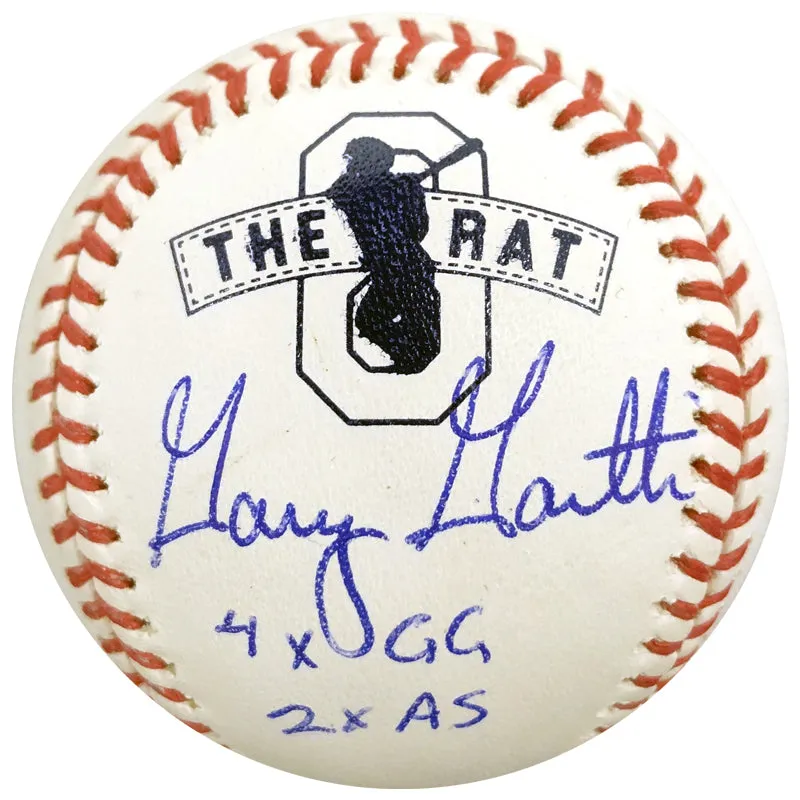 Gary Gaetti Autographed/Inscribed Fan HQ Exclusive Nickname "2x AS, 4x GG" Baseball (Number 8/8)