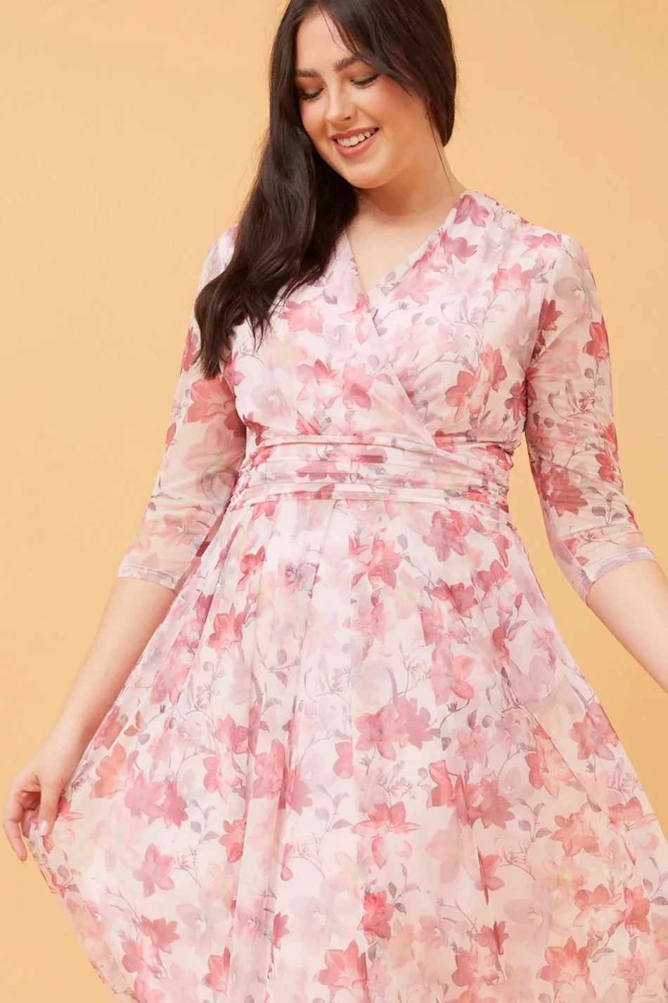 GRACE FLORAL MIDI DRESS