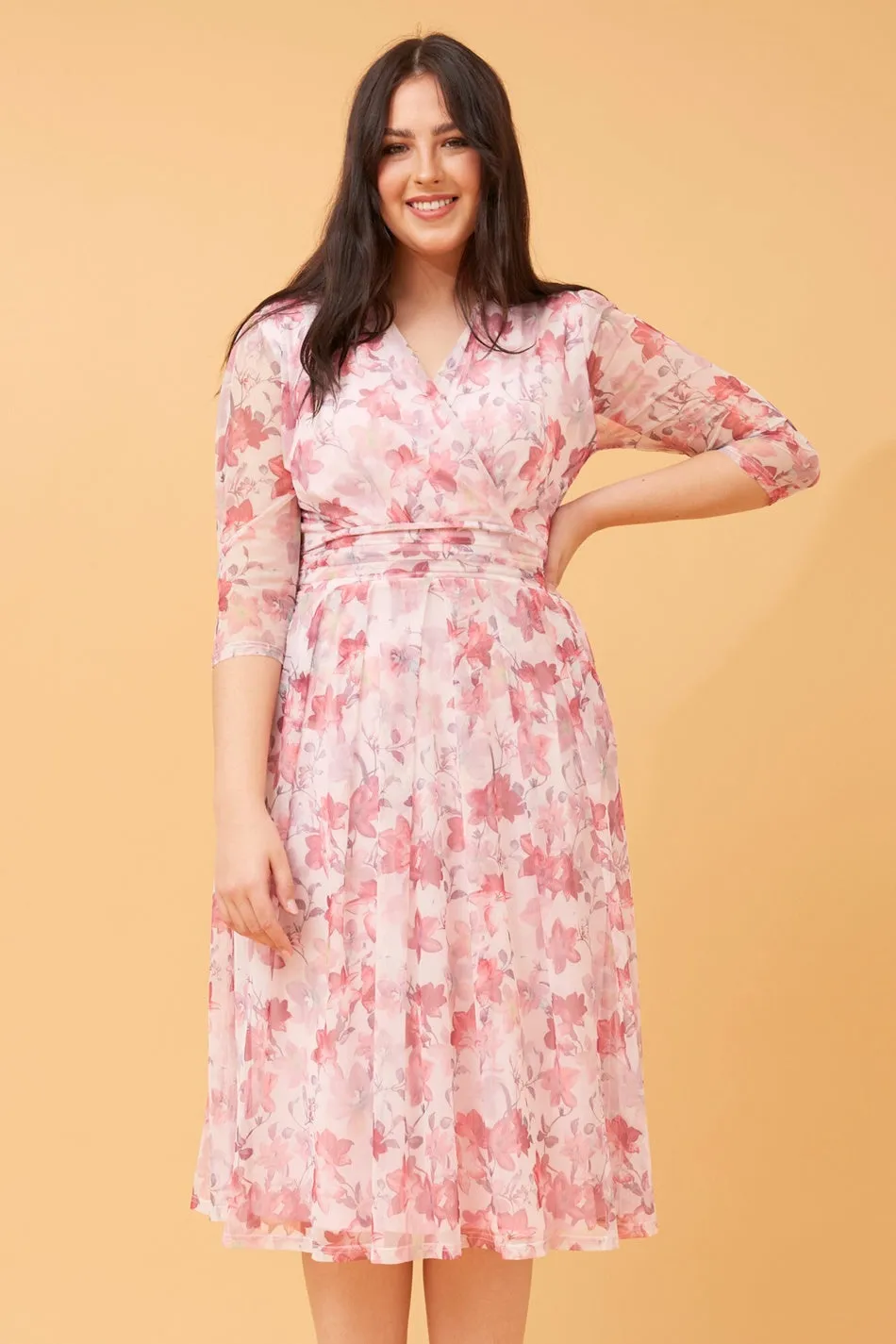 GRACE FLORAL MIDI DRESS