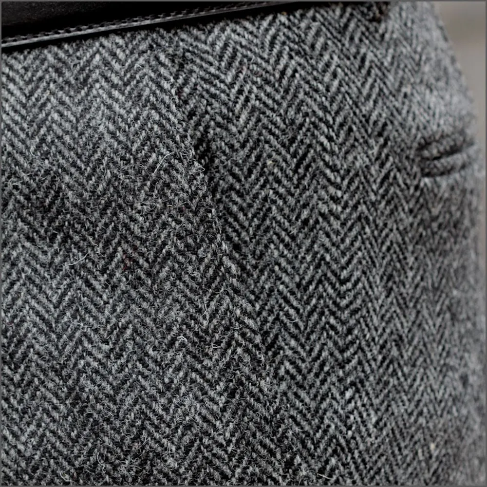 Harris Tweed Grey Herringbone Trouser--