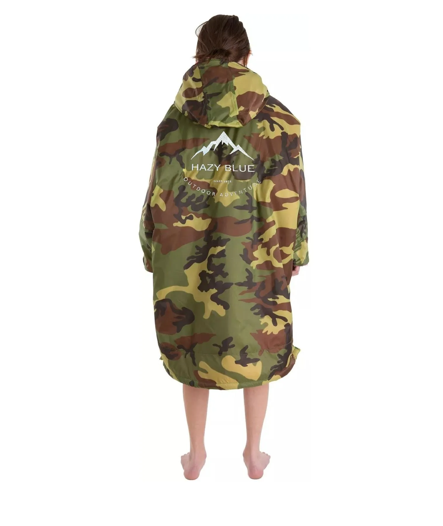 Hazy Blue Unisex Waterproof Camo Edition All Weather Changing Robe