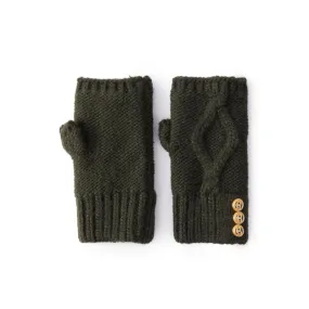 Holland Cooper Cortina Ladies Fingerless Gloves - Fern Green