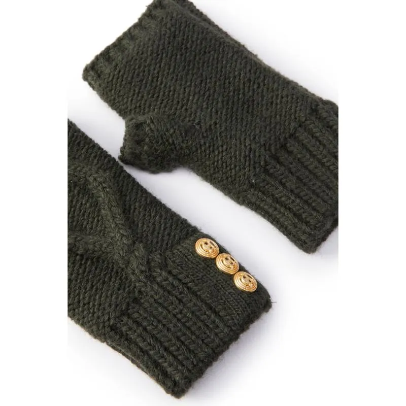 Holland Cooper Cortina Ladies Fingerless Gloves - Fern Green