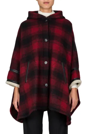 Hooded Check Oversize Coat