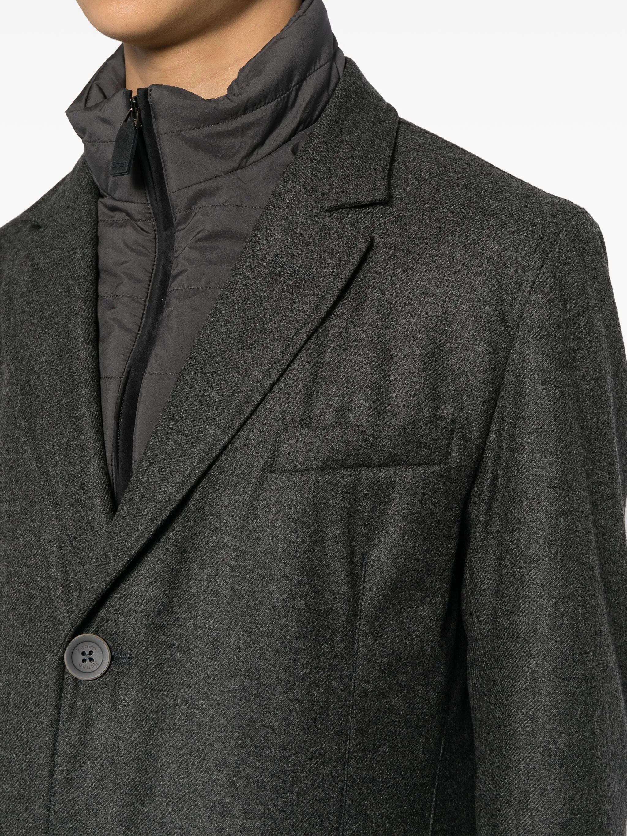 Hybrid High-Neck Single-Breasted Coat