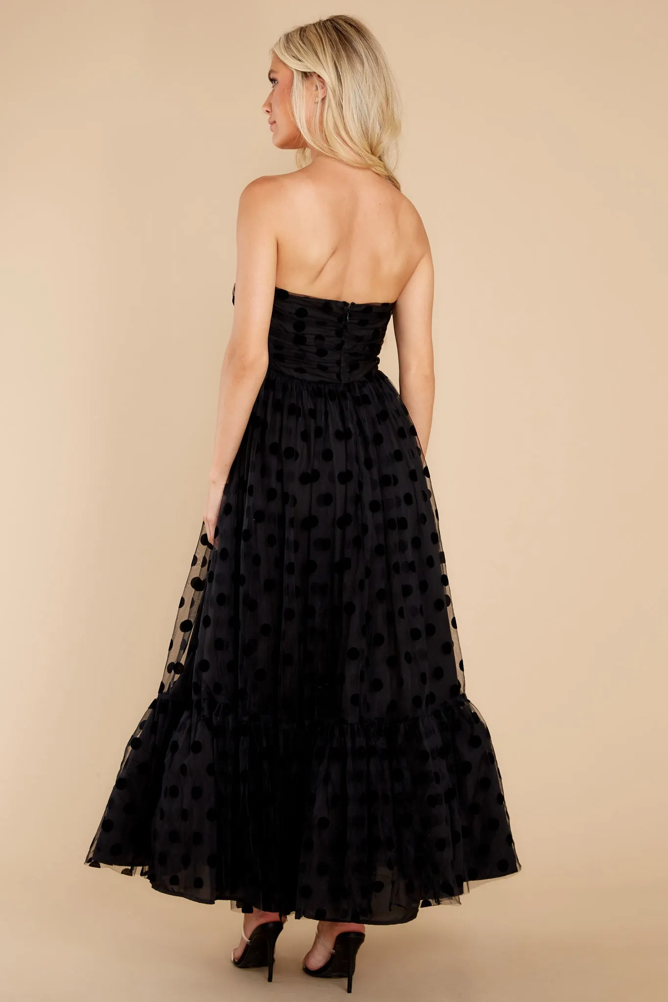 I Wanna Dance Black Polka Dot Maxi Dress