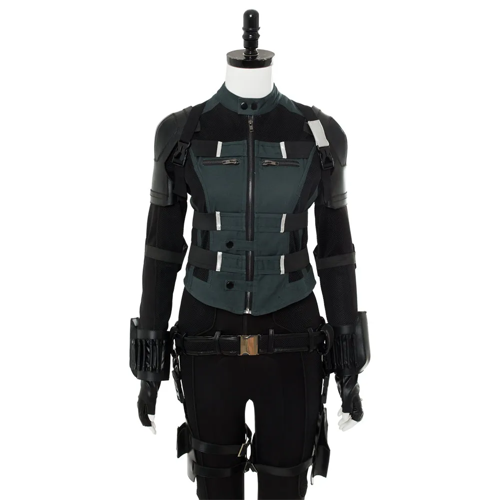 Infinity War Black Widow Natasha Romanoff Outfit Cosplay Costume whole set