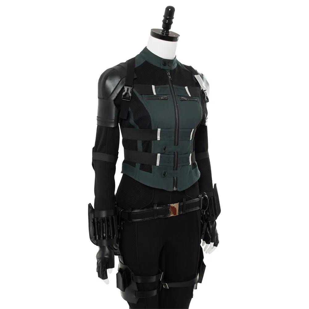 Infinity War Black Widow Natasha Romanoff Outfit Cosplay Costume whole set