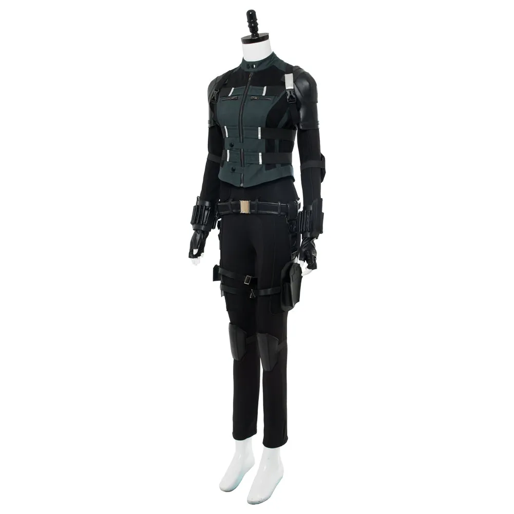 Infinity War Black Widow Natasha Romanoff Outfit Cosplay Costume whole set