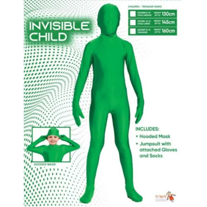 Invisible Teen Green Costume - Dr Toms