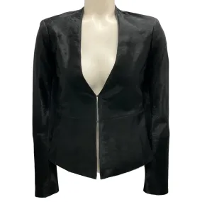 J Brand Black Calf Hair Jacket