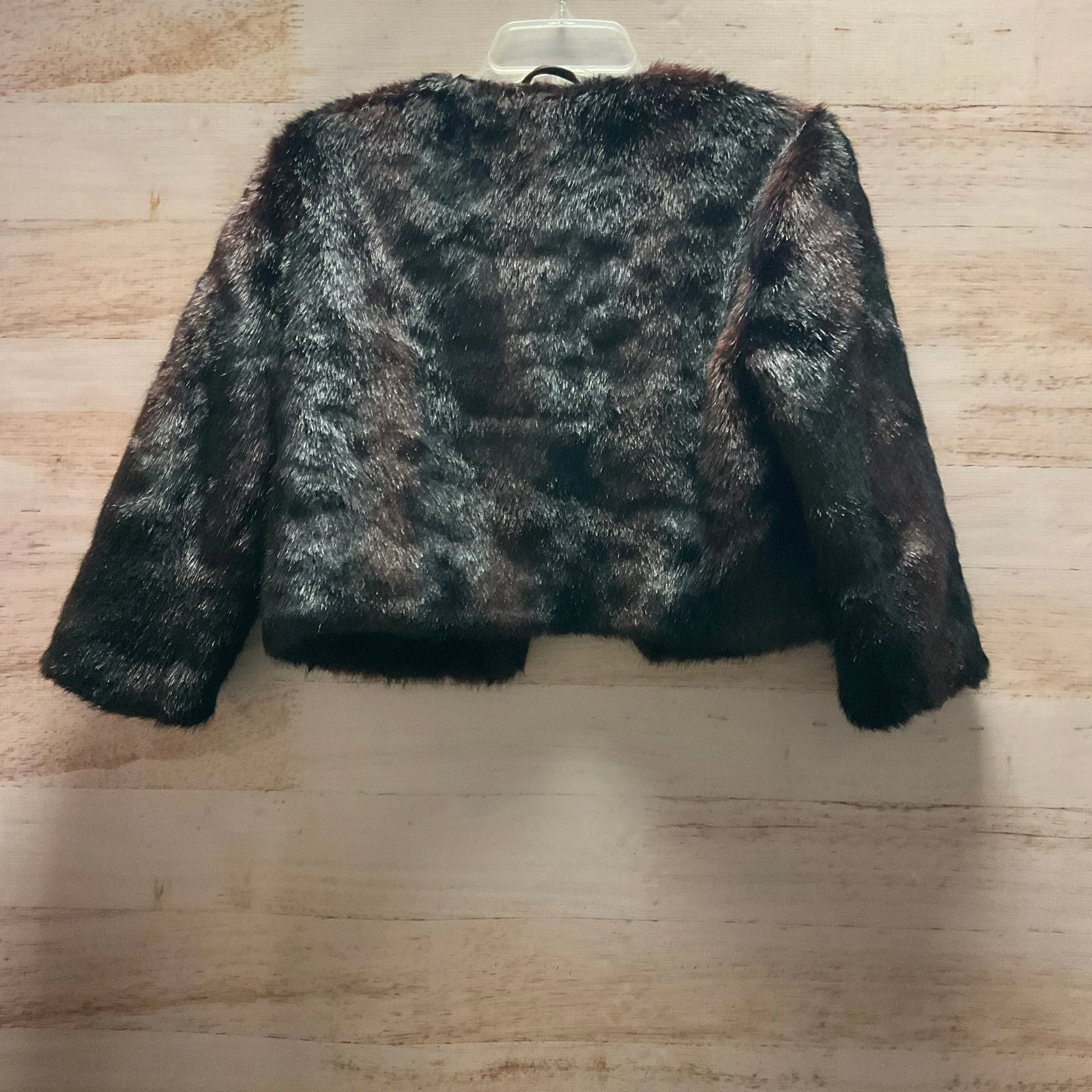 Jacket Faux Fur & Sherpa By Bebe In Brown, Size: M