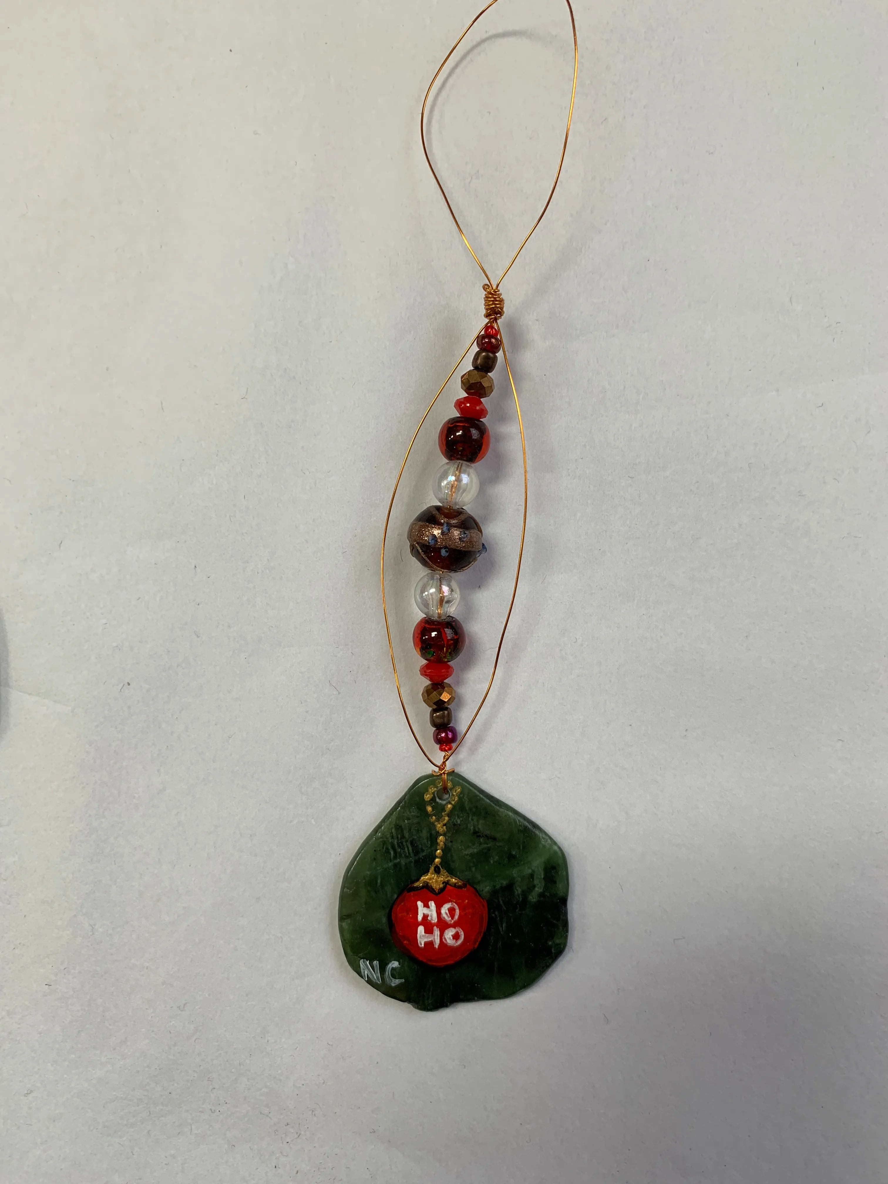 Jade City creations - Hand painted jade Christmas ornaments