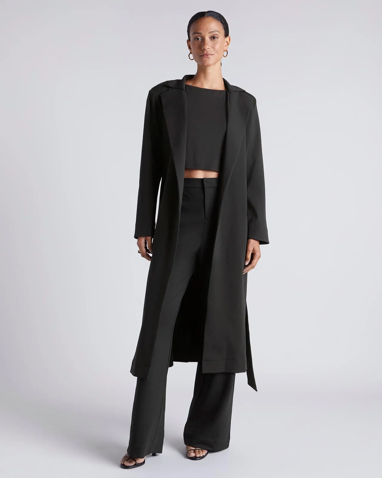 Kate Young x Splendid Wool Blend Wrap Coat