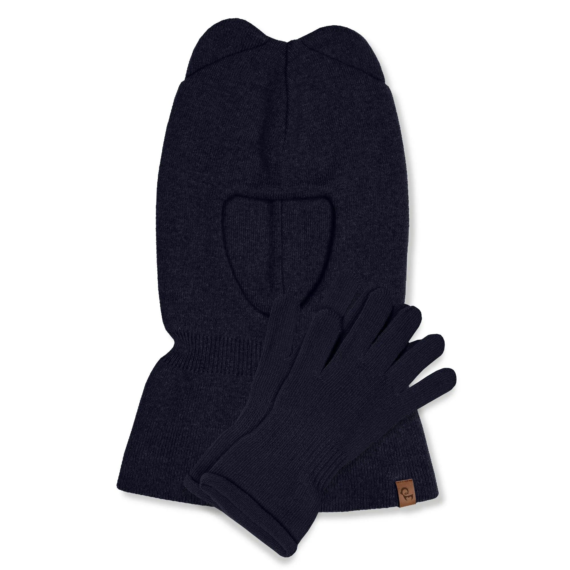 Kids' Knit Balaclava & Gloves Cotton 2-Piece