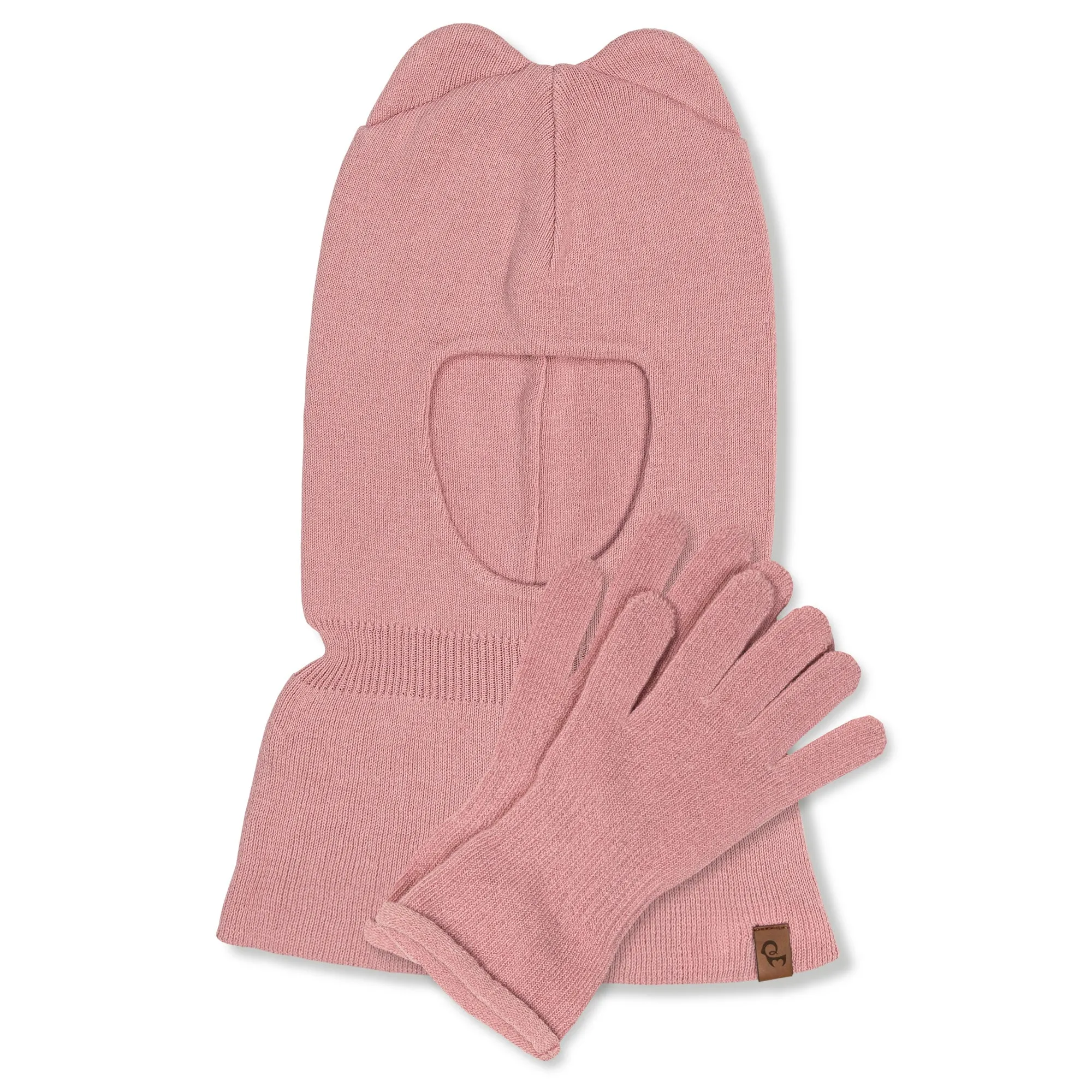 Kids' Knit Balaclava & Gloves Cotton 2-Piece