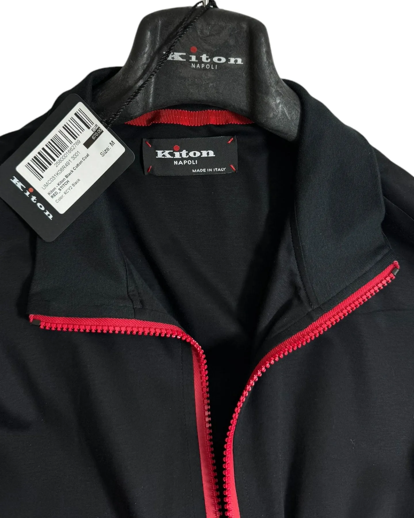 Kiton Jacket Full Zip Black Activewear EU 48 / S