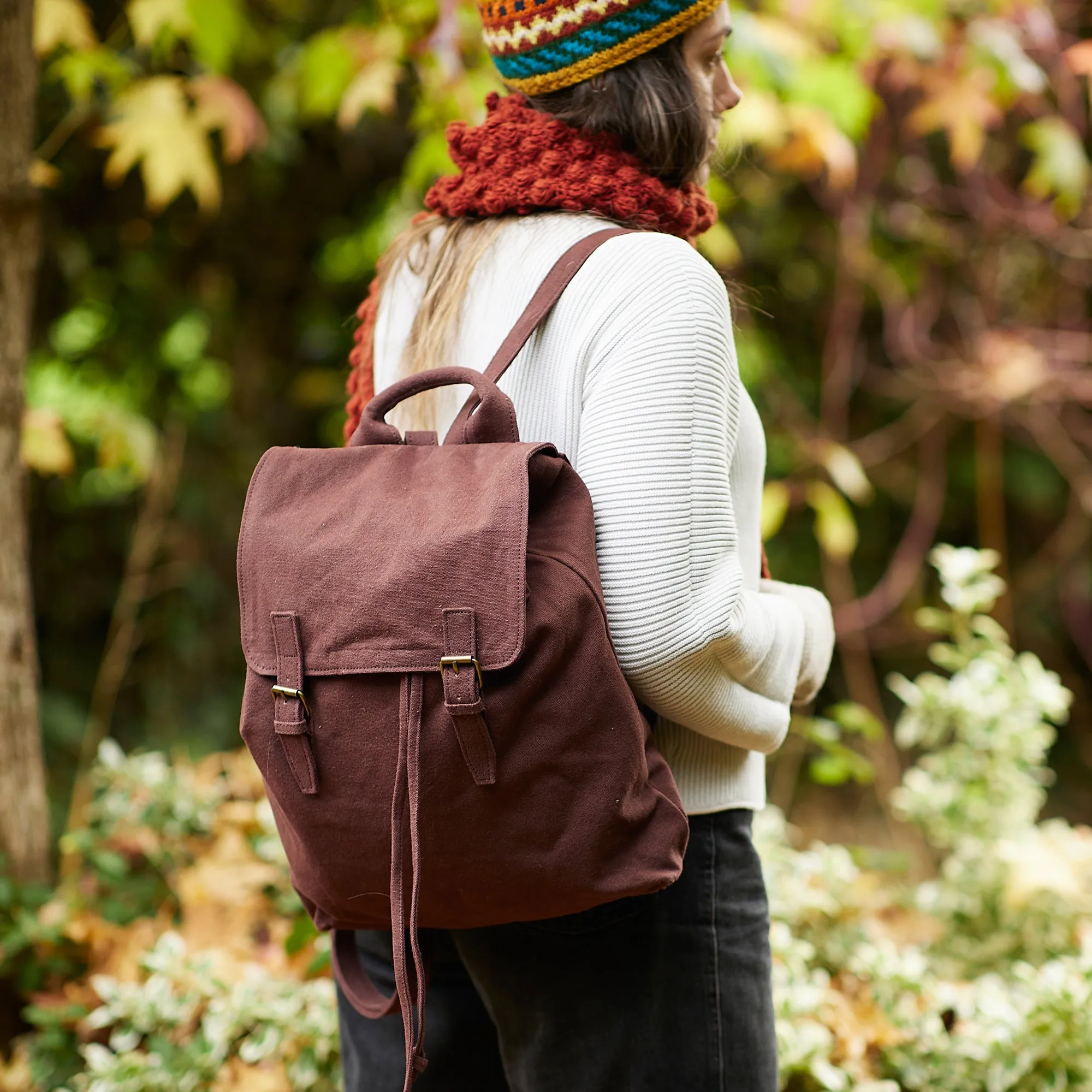 LAKSHYA Unisex Vegan Canvas Backpack (WS)