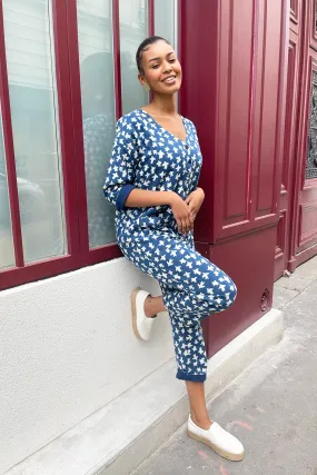 Liberté Indigo Print Jumpsuit