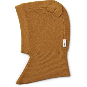 Liewood, Sirius Knit Balaclava Kids Hat, Mustard Bear