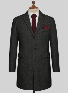 Light Weight Hamburg Charcoal Tweed Overcoat