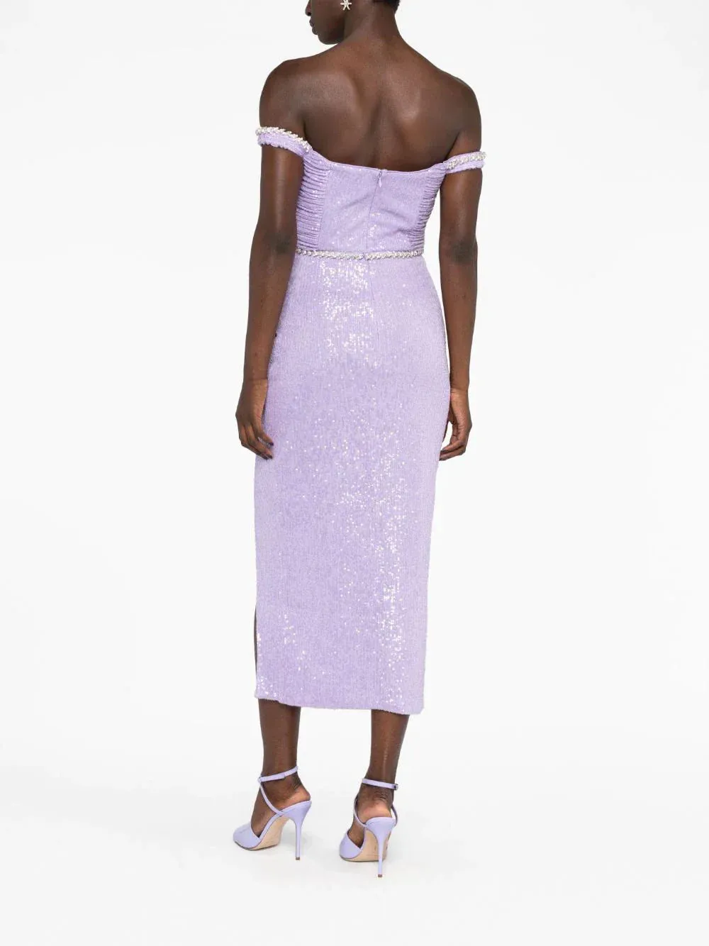 Lilac Sequin Midi Dress