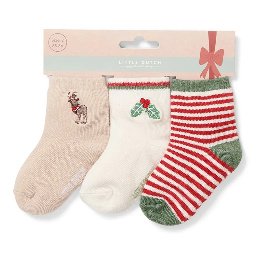 Little Dutch, Christmas Baby Socks, Size 3 ( 6-9 Months)