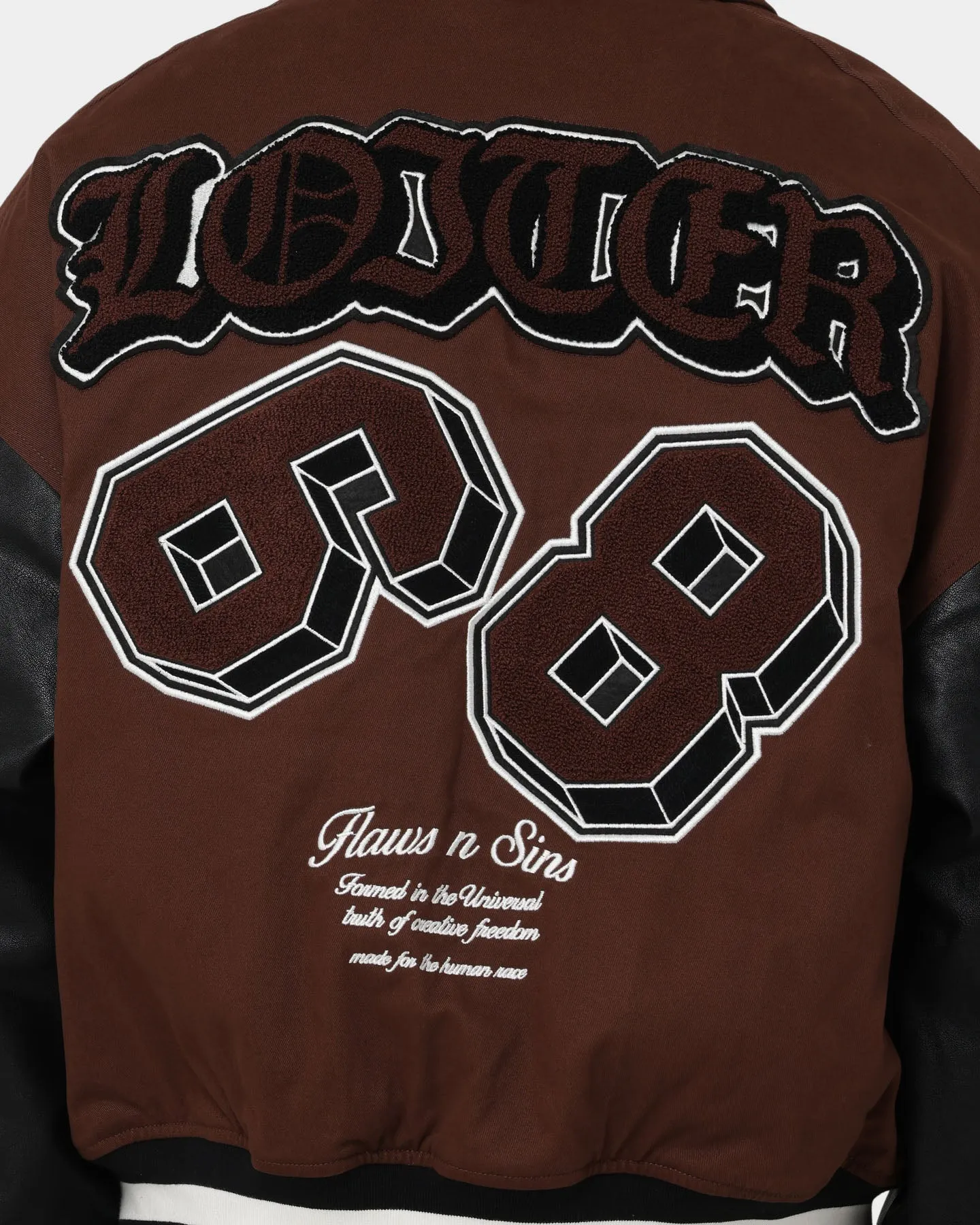 Loiter Ethereal Varsity Jacket Brown